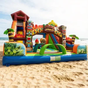 Golden Art PVC Inflatable Bounce House Slide Combo Blower Eco Friendly Customized Size Indoor Outdoor Commercial