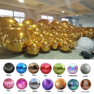 Golden Ball Inflatable Silver Balloon for Advertising Inflatable Beach Ball Large Shiny Inflatable Mirror Balls