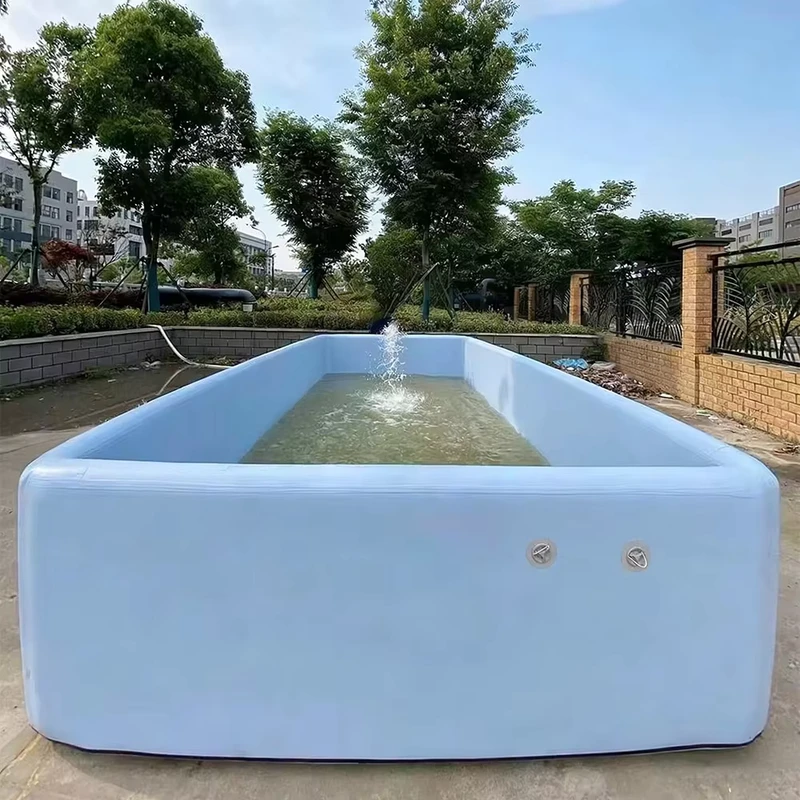 Kolam Renang Inflatable Persegi Panjang DWF Kustom Portabel yang Tahan Lama dengan Harga Baik untuk Splash Halaman Belakang Keluarga