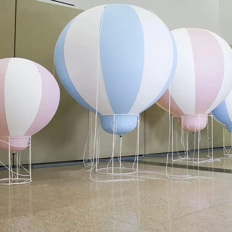 Good Quality Inflatable Hot Air Balloon Fire Inflatable Giant Sky LED Balloon for Advertising