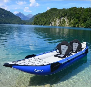 Green Color 0.9mm PVC Double Person Inflatable Fishing Kayaks