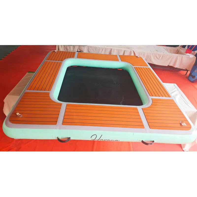 Green Custom Size 2.4m Square Inflatable Pool Float Hammock Water Hammock Floating Chair Dock Hammock for Swimming