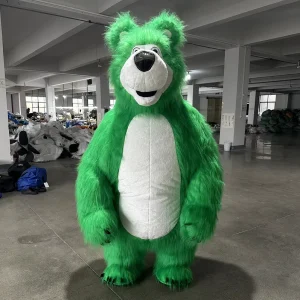 Green Inflatable Mascot Costume Fursuit Plush Adult Anime Cosplay Custom Mascotte Carnival Animal