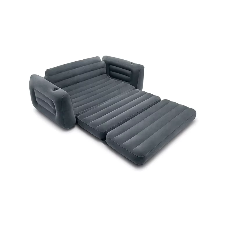 Graues Faulenzersofa Aufblasbares Bett, Ausziehsofa, Luftmatratze