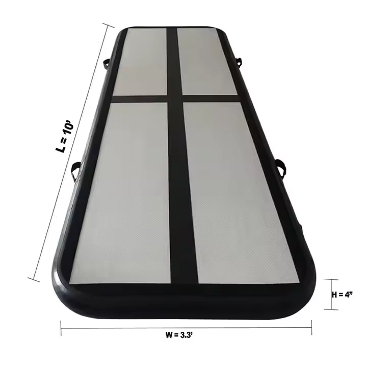Tapis de tumbling en PVC HANGJIA, épaisseur de 10 cm ou 20 cm, longueur personnalisable de 6 m ou 15 m, tapis de gymnastique gonflable pour exportation