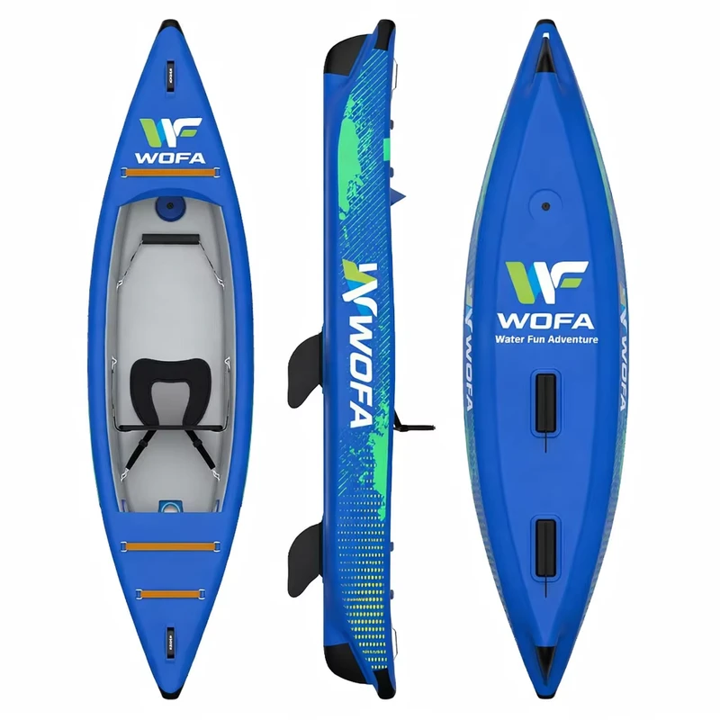 HLkayak 2 Inflatable Kayak Lure Vissen PVC Materiaal Dubbel Persoons Capaciteit Inclusief Luchtpomp