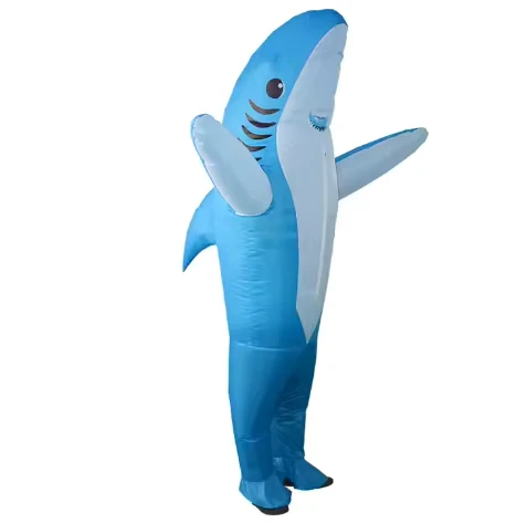 Accessoires de performance cosplay en forme de requin gonflable drôle pour Halloween