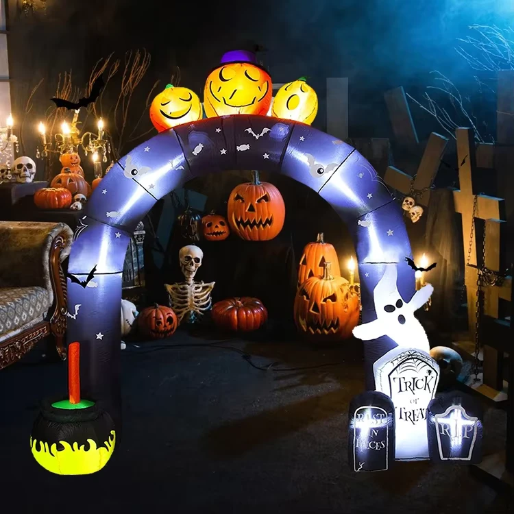 Arche gonflable publicitaire Halloween, gonflables personnalisés pour les fêtes, arche gonflable pour Noël, décoration gonflable