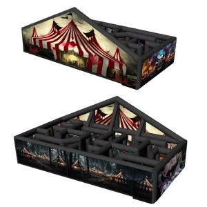 Labirin Halloween 10x5m Rumah Hantu Inflatable Penuh Cetak dengan Atap Permainan Labirin Acara Pesta