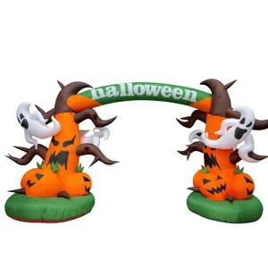 Halloween Outdoor Decoration Inflatable Pumpkin Ghost Tree Arch Model Oxford
