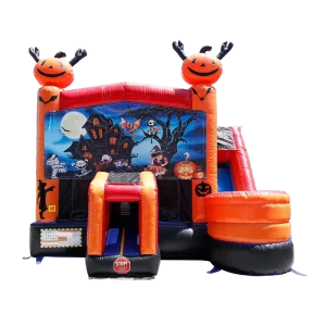 Halloween Pumpkin Series PVC Inflatable Castle Bouncy House Eco-Friendly 5.3×4.8x4m 500kg Capacity for Children’s Amusement Park