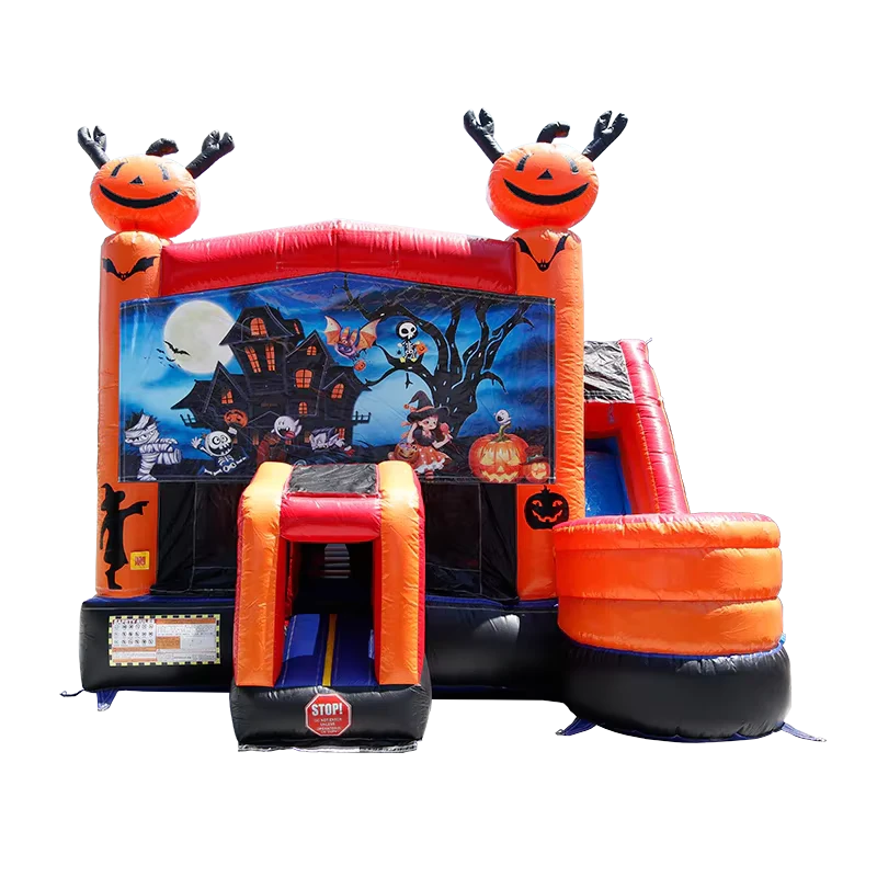 Halloween Pumpkin Series PVC Inflatable Castle Bouncy House Eco-Friendly 5.3×4.8x4m 500kg Capacity for Children’s Amusement Park