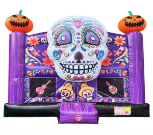 Maison Gonflable Calavera Thème Halloween Festival Maison Sautante Combo Gonflable Château Sautant Combo