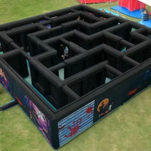 Casa Assombrada Inflável Temática de Halloween, Labirinto Inflável de Zumbis, Labirinto Inflável Gigante