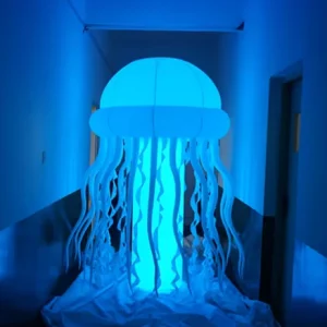 Hängende Dekoration aufblasbare leuchtende Qualle mit LED-Innenbeleuchtung