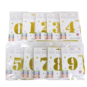 Happy Birthday Merry Christmas Valentines Helium Golden Silver Rose Gold Number Shape Mylar Aluminium Foil Balloon Ballon Globos