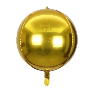 Happy Birthday Matrimonio Palloncino Mylar 4D in metallo argentato dorato, forme rotonde da 10, 12, 15, 18, 22, 32, 50, 60 pollici