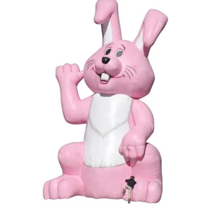 Happy Easter Promotion Advertising Balloon Inflatable Built In Fan LED Light Customizable Colors Cartoon Rabbit Design