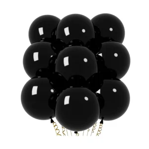 Happy Graduation Halloween Birthday Theme Party Decorative 12 inch Helium Latex Matte Black Balloon