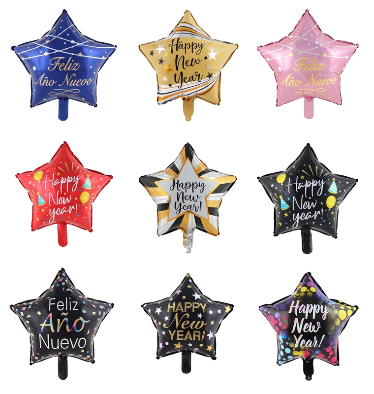 Design Palloncini Inflabili in Alluminio da 18 Pollici per il Nuovo Anno per Decorazioni di Festa
