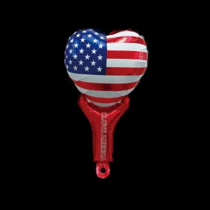 Hart Hand Stick Ballon 27*46,5cm Assortiment USA Vlag Vormige Onafhankelijkheidsdag Themed Opblaasbare Ballonnen voor Feest Geschenk