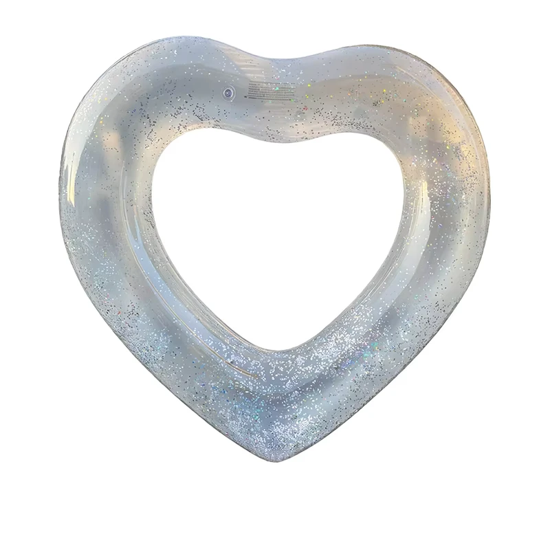 Anello da nuoto gonfiabile a forma di cuore in PVC ecologico per adulti e bambini