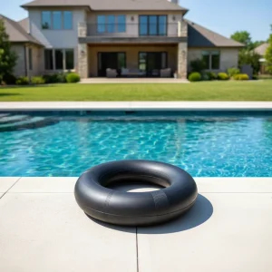 Heavy Duty Butyl Rubber Tire Inner Tube Swimming Ring Black Inflatable Pool Float Life Buoy for Adult Kids River Beach Water Toy