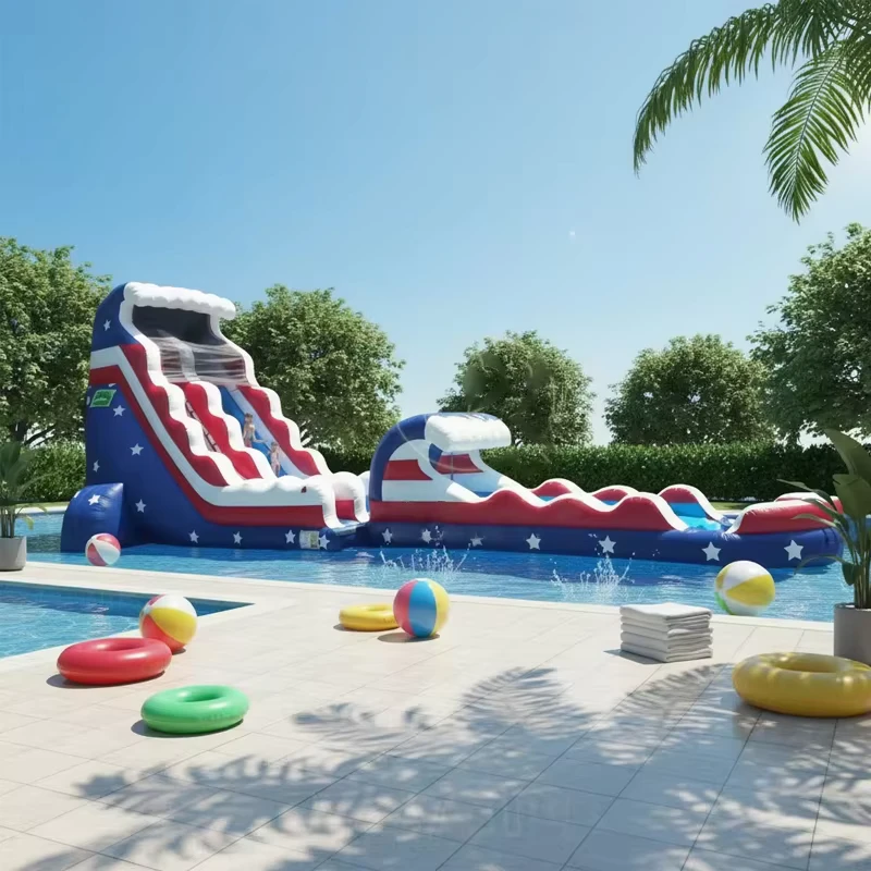 Heavy Duty Factory Direct Inflatable Water Slide Long Slip Slide Easy Setup Foldable for Outdoor Party Rental