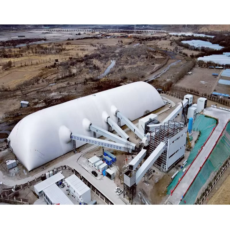 Heavy Duty Industrial Inflatable Air Dome Building Large Span Air Supported Structure Industrial Storage Warehouse UV Resistant