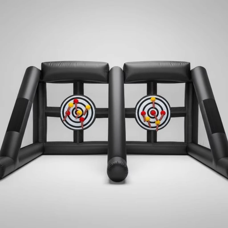 Jeu de lancer de hache gonflable robuste avec double cible, jeu géant de carnaval pour fêtes et événements