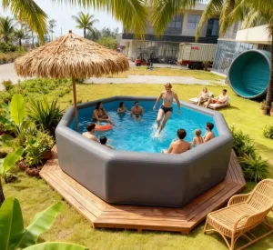 Heavy Duty Inflatable Backyard Pool Custom Size Factory OEM ODM Supply
