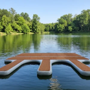 Plataforma de muelle inflable de alta resistencia para barco, yate, moto de agua, deportes acuáticos, estable y antideslizante, grado marino