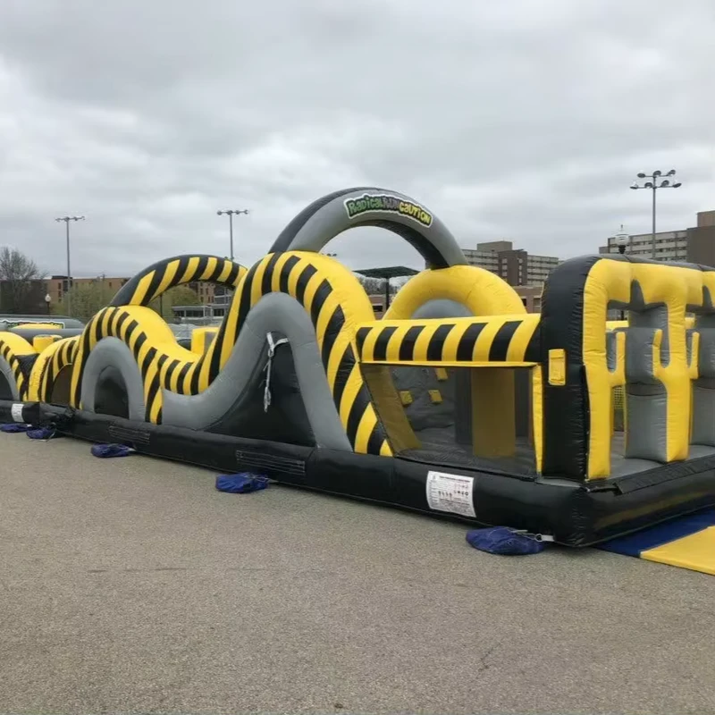 Heavy Duty Inflatable Obstacle Course for Kids & Adults Dual Lane Racing Fun Run and Interactive Challenges