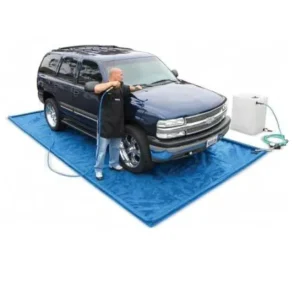 Mat Pembersih Inflatable Mobil PVC Portabel Tahan Lama, Pengumpul Air Mobil Inflatable, Mat Penampung Lumpur Es