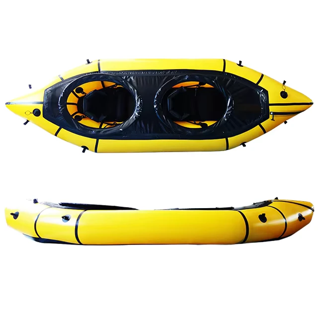Zattera gonfiabile TPU Heavy Duty in tessuto vinilico resistente, Dinghy gonfiabile, Packraft, barca ultra leggera