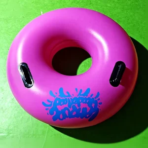 Heavy Pink PVC Inflatable Two Tube Water Raft CE EN71 Certified 1 Person Lazy River Swim Body Ring Home & Water Park Use