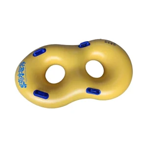 Heavy-duty Towable PVC Inflatable Swimming Tube Plastic Double Water Slide Tube