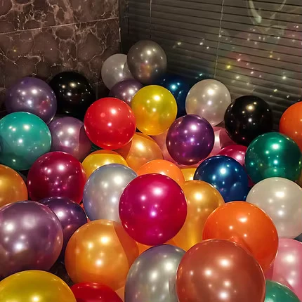 Helium Opblaasbare Ballon Verdikte Metalen Parels Ballon Globos Helium Metallic Ballonnen Latex