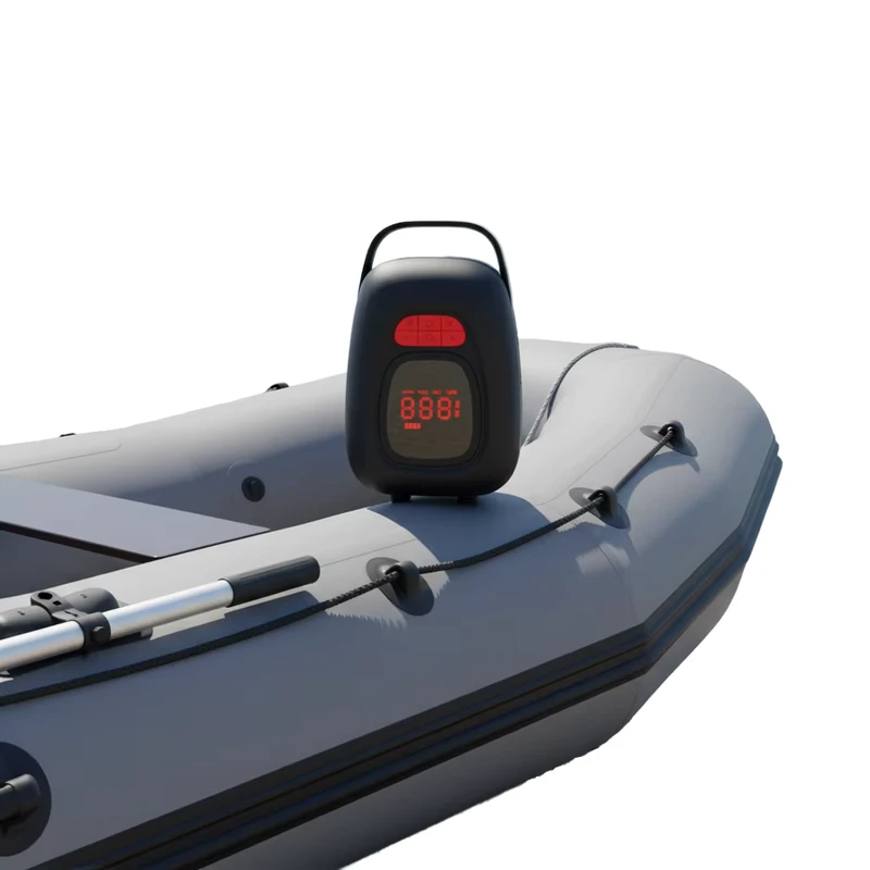 Fabricante A Bomba Elétrica Portátil para Exterior é uma bomba leve com LCD de 5200mAh para insuflar barcos de borracha e canoas