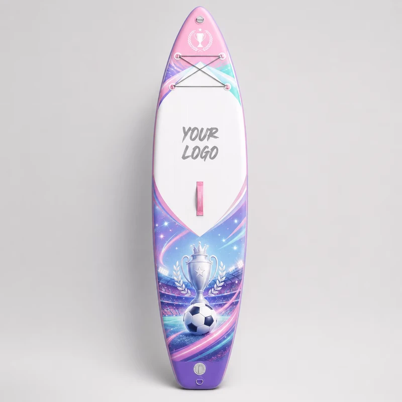 High Buoyancy Inflatable Stand Paddle Board (ISUP) Wide All Around Large Volume for Ocean Waters Use Double Layer PVC 3 Fin