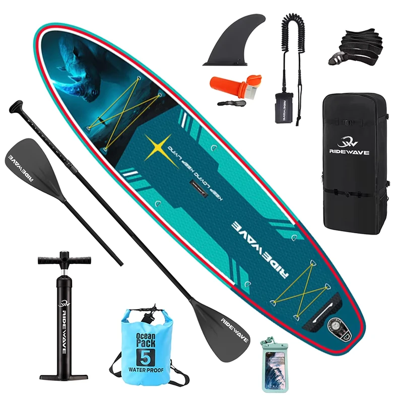 高負荷容量 インフレータブルスタンドアップパドルボード 11'6" エクストラワイド ISUP サーフボード 耐久性 SUP パドルボード