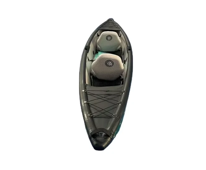 Caiaque Inflável de Alto Desempenho Canoe Dobrável Caiaque à Venda para Pesca Remo 2 Pessoas PVC EVA Caiaque com Acessórios