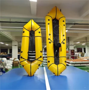 High Pressure Whitewater Packraft Inflatable Kayak Fishing TPU Lightweight Inflatable Packraft With Paddle