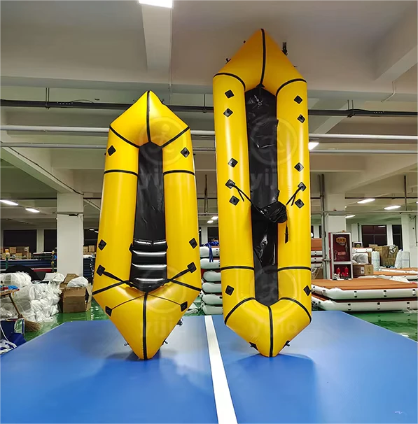High Pressure Whitewater Packraft Inflatable Kayak Fishing TPU Lightweight Inflatable Packraft With Paddle