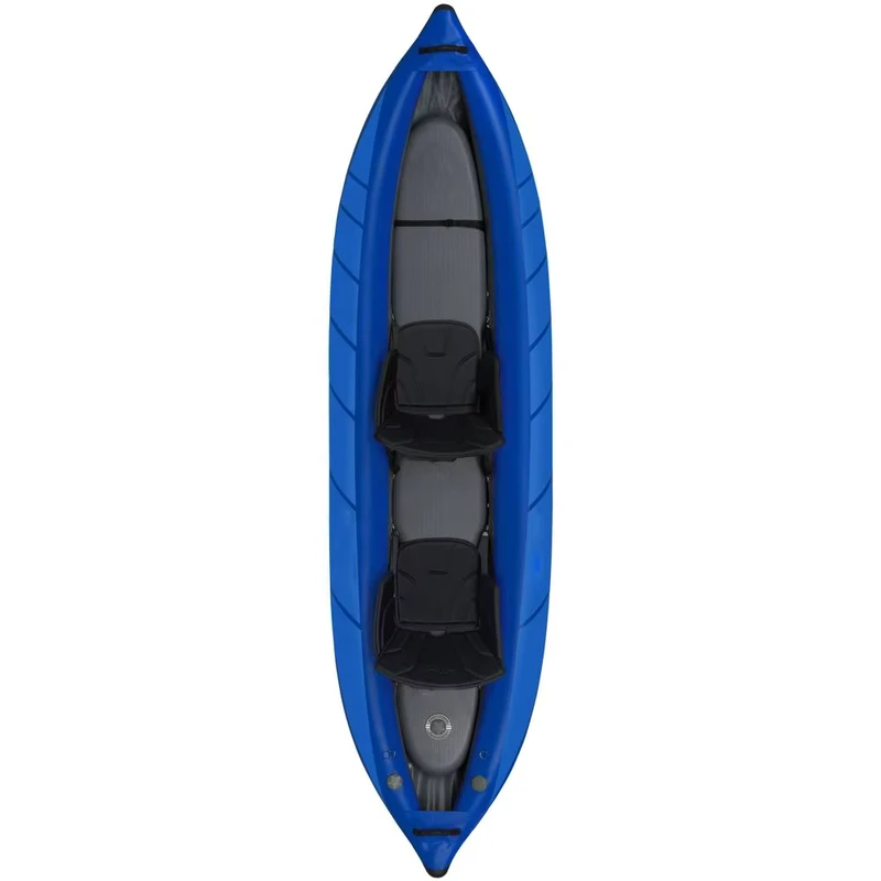 Kayak Inflable de Agua Blanca de PVC de Alta Calidad para 2 Personas, para Pesca y Deportes Acuáticos