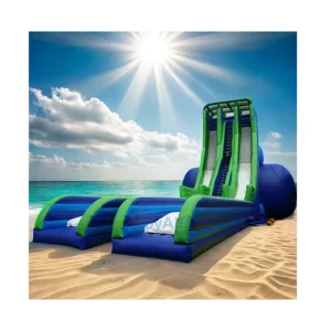 High Quality Big Double Drop Slide Inflatable Water Slide Dry n Water Slide for Sale