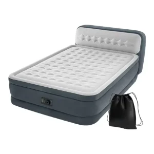 Giường hơi tự bơm chất lượng cao, đệm Inflatable di động với tựa lưng và bơm tích hợp