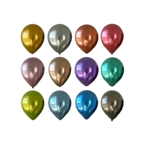 High Quality Christmas Halloween Party Supplies Long Neck Red Black Gold Metallic Chrome Latex Balloon Helium Ballon