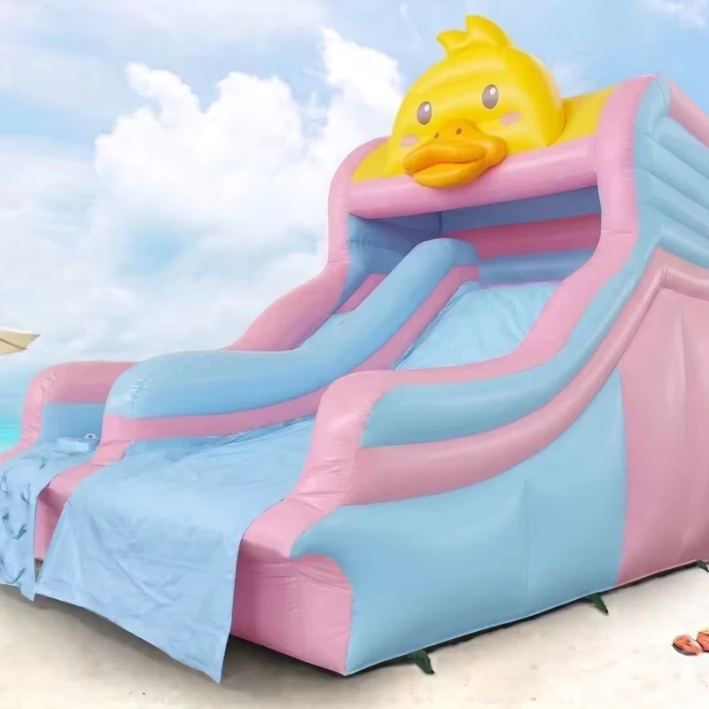 Toboggan gonflable commercial de haute qualité 0,55 mm PVC, toboggan sec gonflable pour enfants