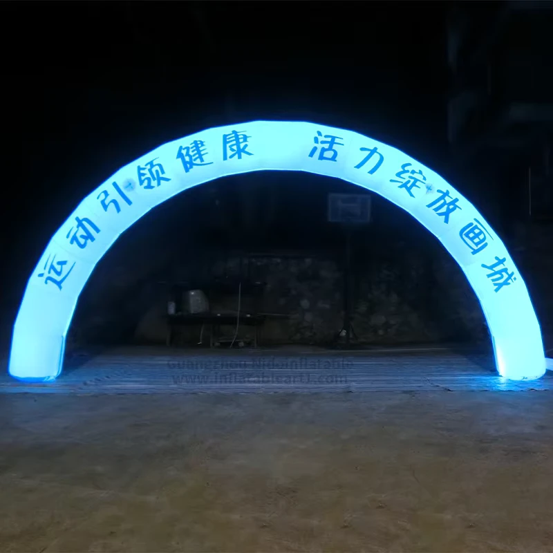 High Quality Custom LED Lighting Inflatable Arch for Outdoor Events Logo Printing Finish Line Arch for Effective Advertising